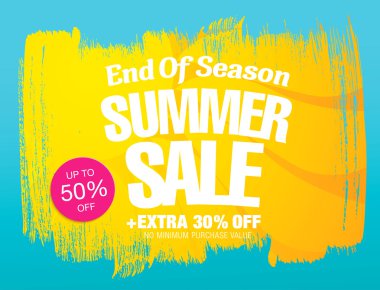 yaz satış şablonu afişi