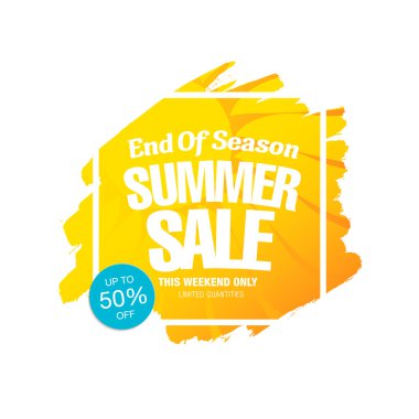 yaz satış şablonu afişi