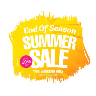 yaz satış şablonu afişi