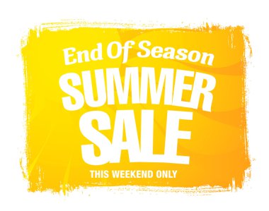 yaz satış şablonu afişi