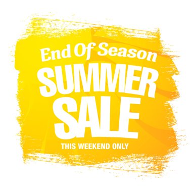 yaz satış şablonu afişi