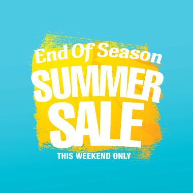 yaz satış şablonu afişi