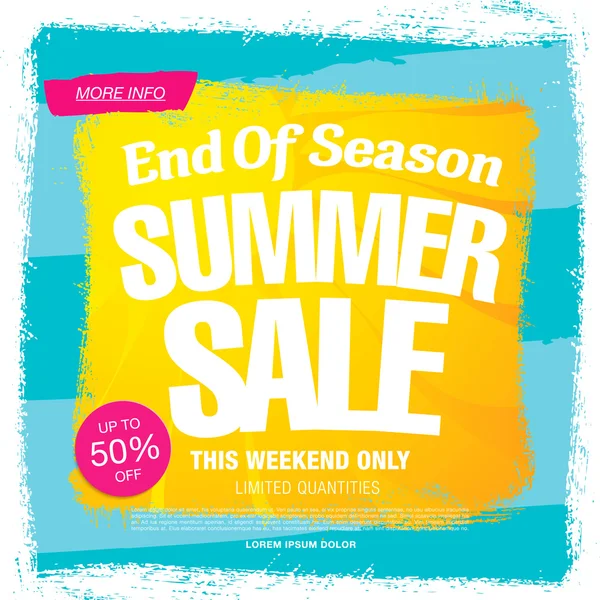 Summer sale template banner — Stock Vector