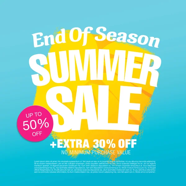 Summer sale template banner — Stock Vector