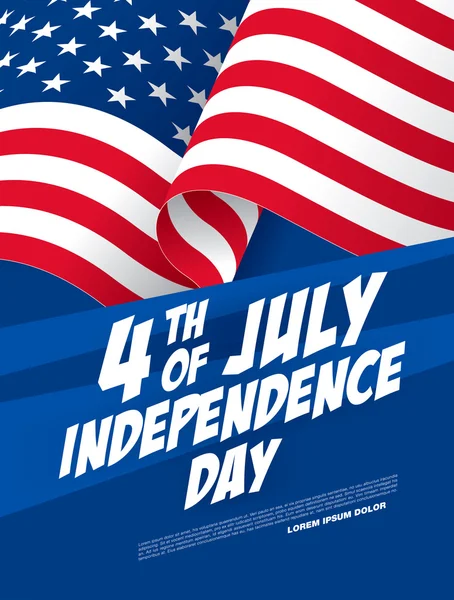 Il 4 luglio giorno dell'indipendenza — Vettoriale Stock