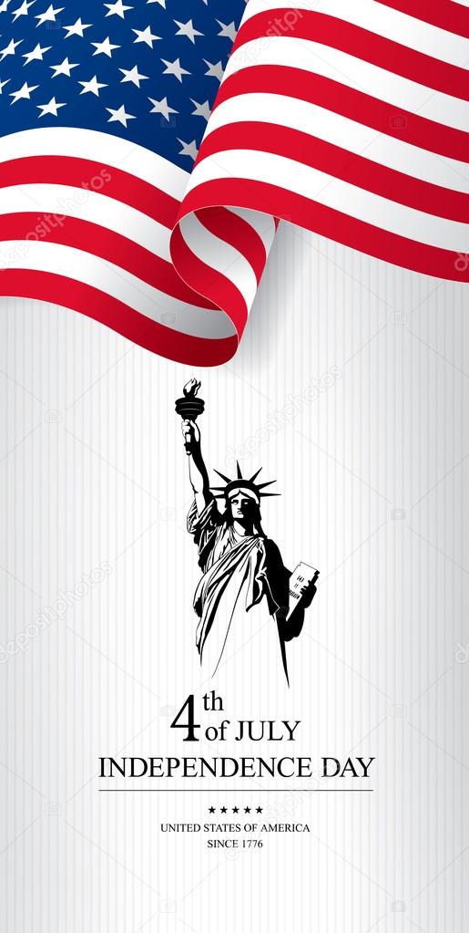 Fourth of July Independence Day. Vector Illustration