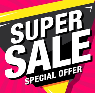 Süper satış afiş, poster. 