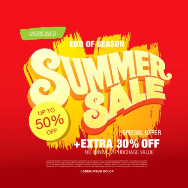 yaz satış şablonu afişi