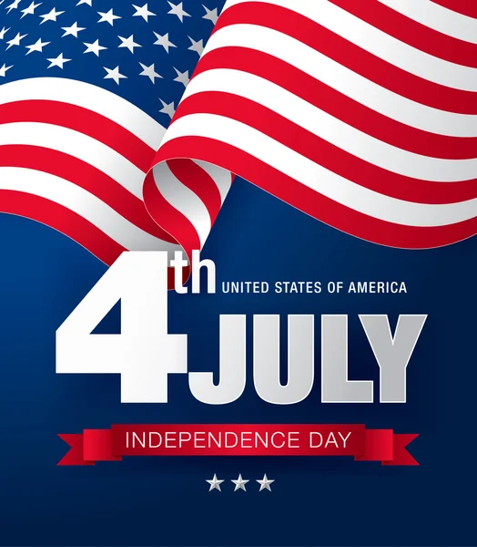 Čtvrtý červencový den nezávislosti — Stockový vektor