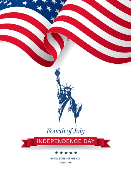 4 juli Onafhankelijkheidsdag — Stockvector