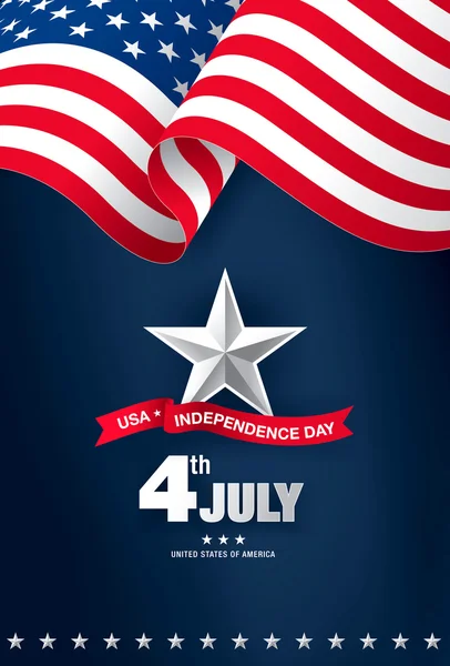 4 juli Onafhankelijkheidsdag — Stockvector