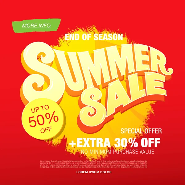 Summer sale template banner — Stock Vector