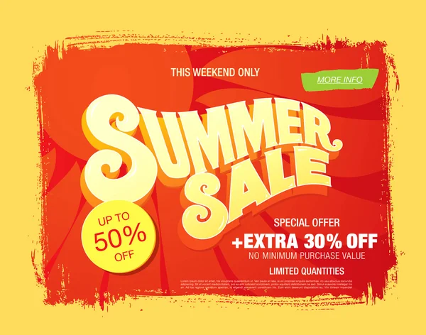 Summer sale template banner — Stock Vector