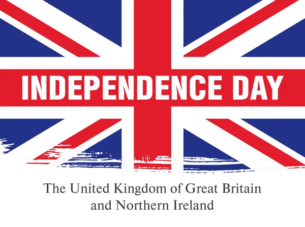Unabhängigkeitstag des Vereinigten Königreichs — Stockvektor