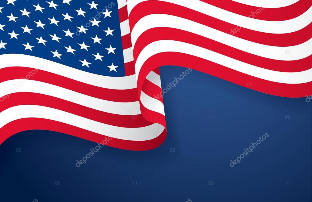 Flag of the United States.  Vector Illustration