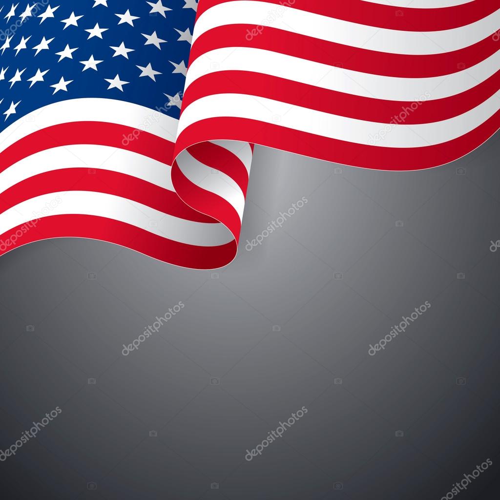 Flag of the United States.  Vector Illustration