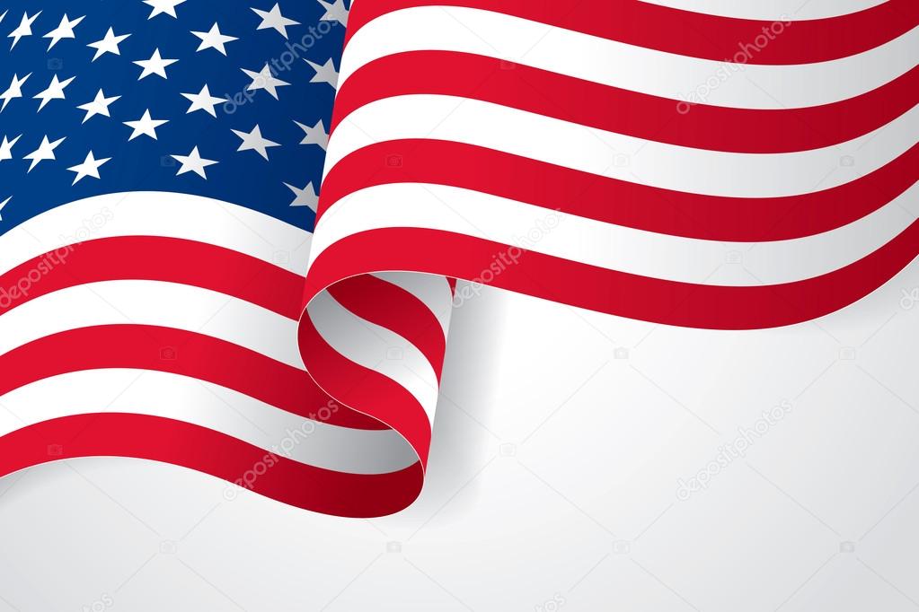 Flag of the United States.  Vector Illustration