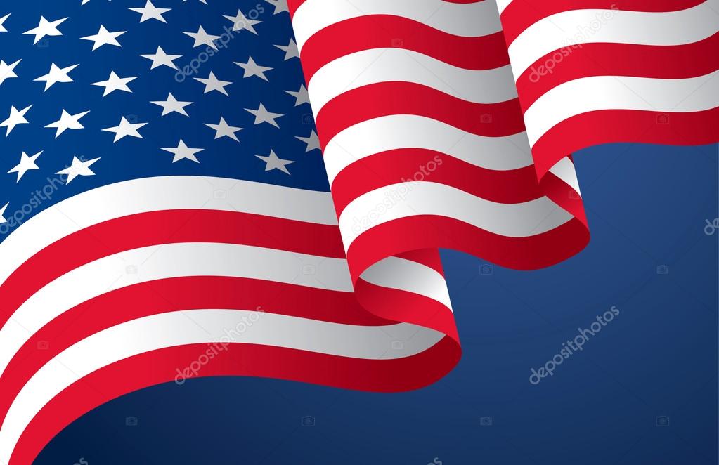 Flag of the United States.  Vector Illustration
