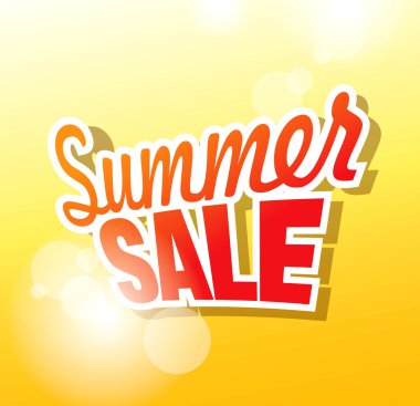 Yaz indirimi afişi. 