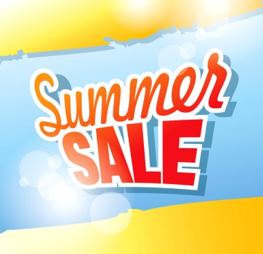 Yaz indirimi afişi. 