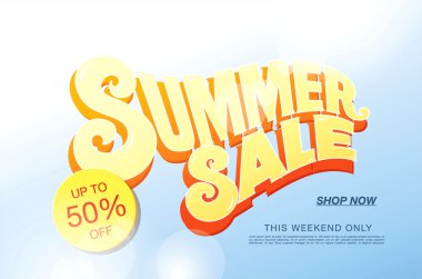 Yaz indirimi afişi. 