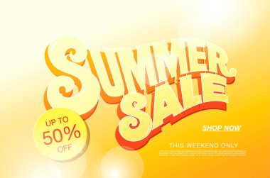 Yaz indirimi afişi. 