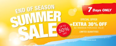 Yaz indirimi afişi. 