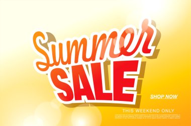 Yaz indirimi afişi. 