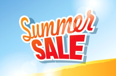 Yaz indirimi afişi. 