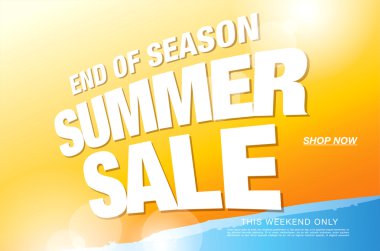 Yaz indirimi afişi. 