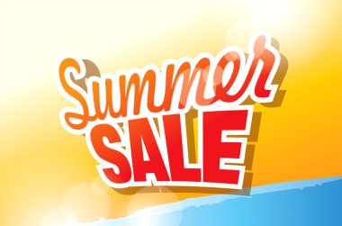 Yaz indirimi afişi. 