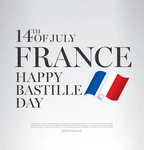 En Francia. 14 de julio. Feliz Día de la Bastilla . — Archivo Imágenes Vectoriales