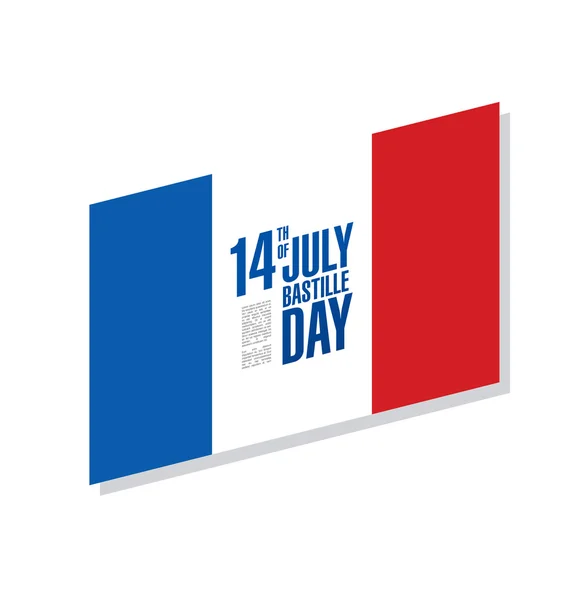 França. 14 de Julho. Feliz Dia da Bastilha . — Vetor de Stock