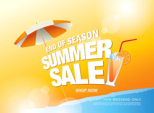 Banner de venda de verão. —  Vetores de Stock