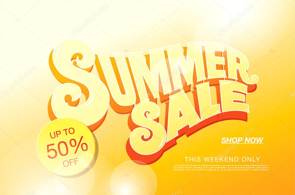 Summer sale banner. Vector illustration