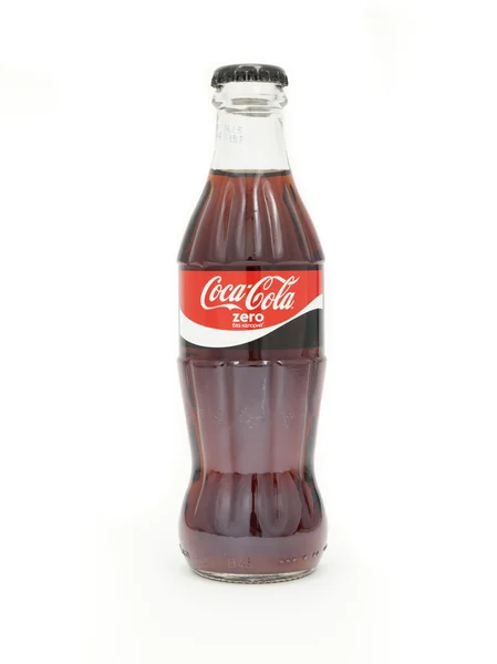 Botella de vidrio Coca-Cola Zero . — Foto de Stock