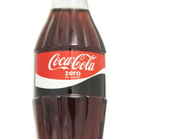 Botella de vidrio Coca-Cola Zero . — Foto de Stock