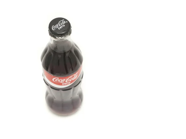 Coca-Cola Zero Glass Bottle. — Stock Photo, Image