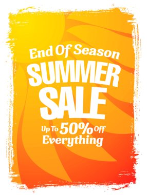 yaz satış şablonu afişi