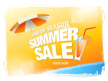 yaz satış şablonu afişi