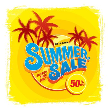 yaz satış şablonu afişi