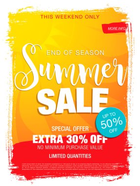 yaz satış şablonu afişi