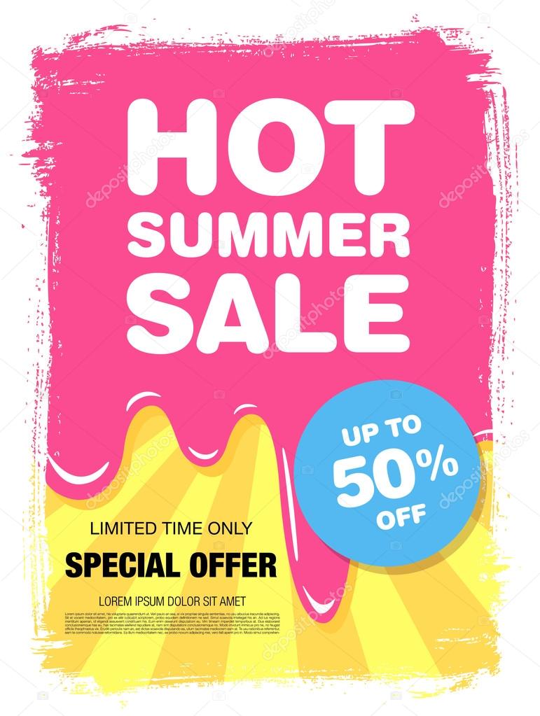 Hot summer sale. Melting ice cream