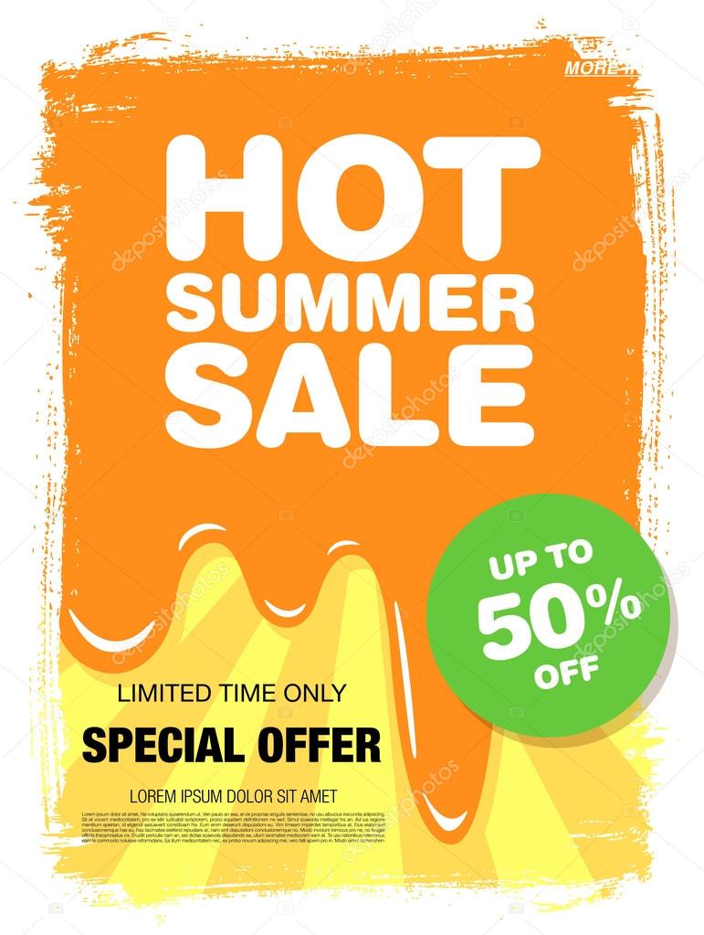 Hot summer sale. Melting ice cream