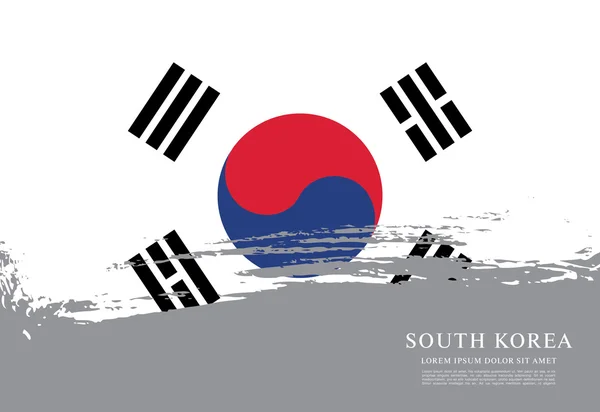 Bandera de Corea del Sur — Vector de stock