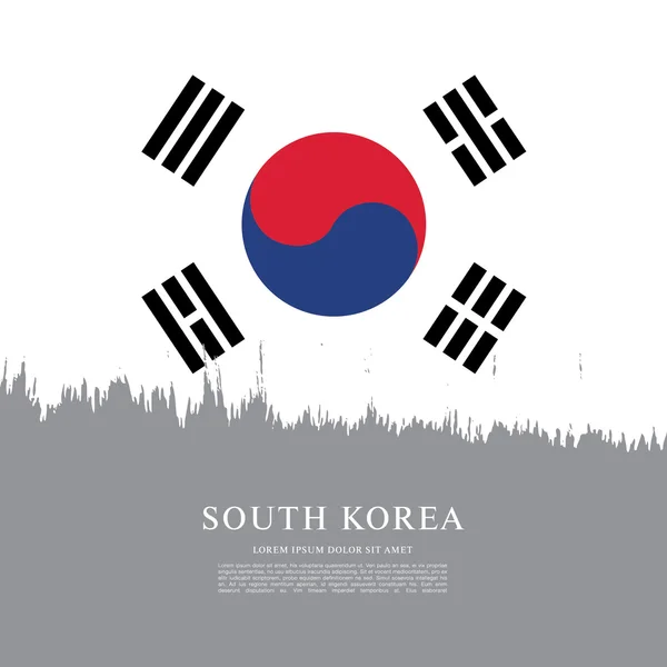 Bandera de Corea del Sur — Vector de stock