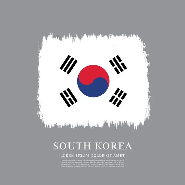 Südkoreanische Flagge — Stockvektor