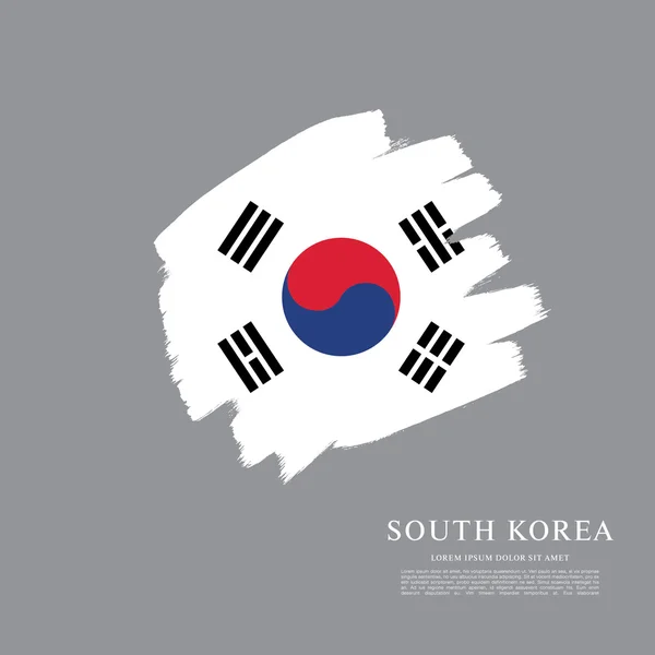 Bandera de Corea del Sur — Vector de stock