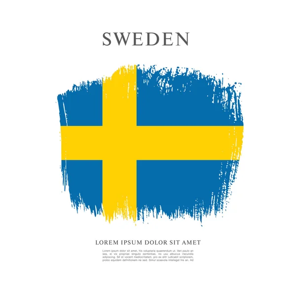 Zweden Brush stroke achtergrond — Stockvector