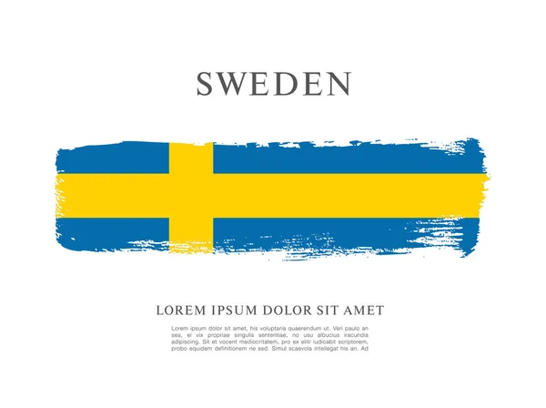 Σουηδία βούρτσα εγκεφαλικό επεισόδιο φόντο — Διανυσματικό Αρχείο